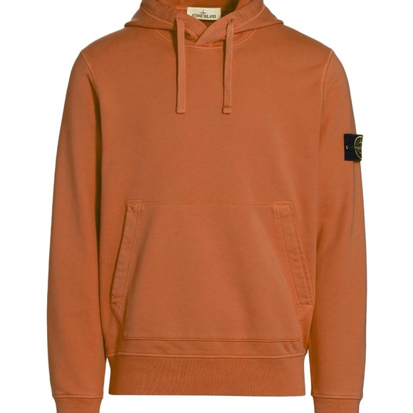 Stone Island Cotton Logo Hoodie Sienna Brown Men’s Small - Picture 1 of 10